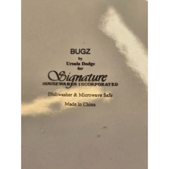 BUGZ by Ursula Dodge Y2K Butterfly Plate 7" Blue Signature Housewares Ceramic - Picture 5 of 8